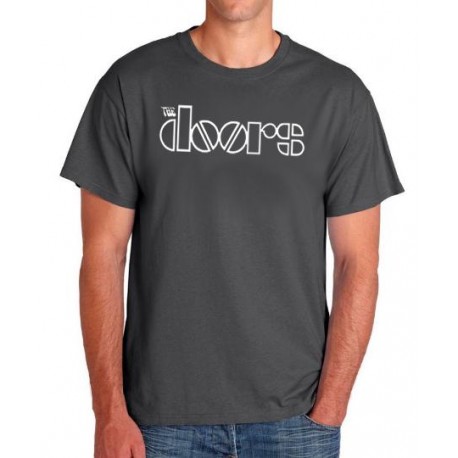 Camiseta de The Doors hombre color gris grafito de estilo rockero vintage