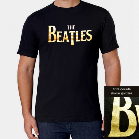 Men The Beatles guitars T shirt