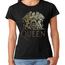 camiseta mujer Queen dorada