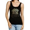 Camiseta tirantes Queen dorada