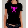 Camiseta mujer pistones rosas 