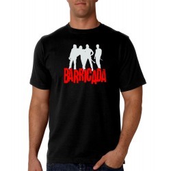 Men black and graphite grey Barricada urban rock t-shirt - Made4Rock