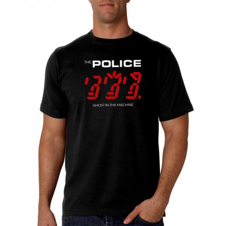 Black The Police rock band mens t-shirt