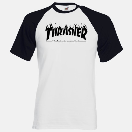 Men Thrasher baseball T shirt