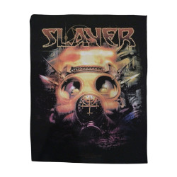 Large Slayer thrash metal band logo screenprinted canvas backpatch for battle jackets