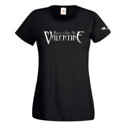 Women's black rock t-shirt featuring Bullet for My Valentine band design