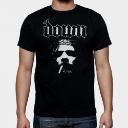 Men's Down rock band t-shirt in black color
