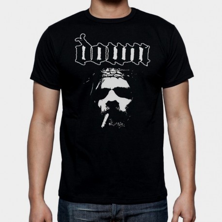 Men's Down rock band t-shirt in black color
