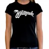 Camiseta de Whitesnake negra para mujer serigrafiada estilo hard rock