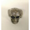 Skull ring with black eyes