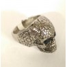 Skull ring with black eyes