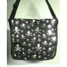 Shoulder bag with silver stars and skulls