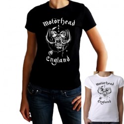 Women's fitted Motörhead t-shirt featuring the iconic Warpig band artwork