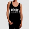 Camiseta tirantes AC/DC Back in black chica mujer