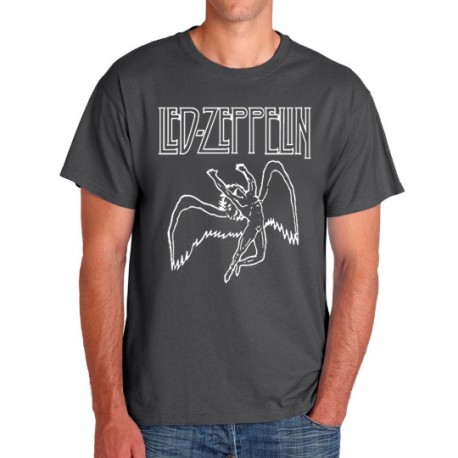 camiseta Led Zeppelin hombre gris