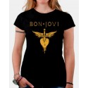 Women Bon jovi gold ink T shirt