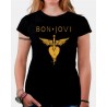 Camiseta Bon Jovi dorada mujer