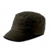 military washed black cap