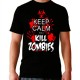 Camiseta hombre Keep calm and kill zombies 